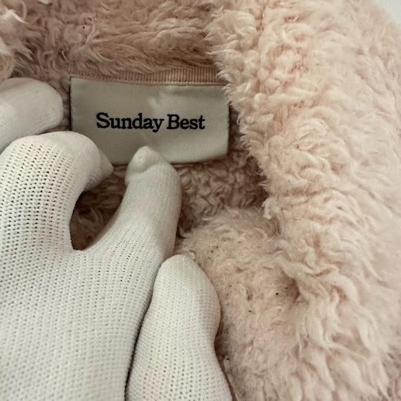 SUNDAY BEST fuzzy pink jacket, size 2xs (fits like XS) - Picture 3 of 6
